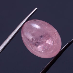 Natural Morganite gemstone, pink Morganite smooth cabochon, shape oval, size 11x14x8 mm, high quality loose gemstone, 9.60 cts