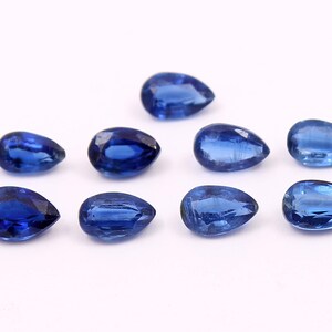 9.pis lot Faceted kyanite gemstone, Natural blue kyanite cut stone smooth cut stone pear shape size 4x6 mm high quality loose gemstone,