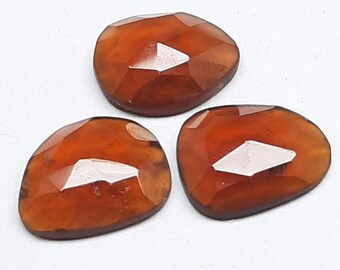 faceted unset Tibetan turquois back flat loose gemstone, 3 pics lot wholesale smooth rose cut slice fancy shape size 11x12x3 mm approx.