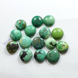 unteat natural tibetan turquoise smooth cabochon 5 pics lot wholesale high quality loose gemstone round size 10x10 mm approx