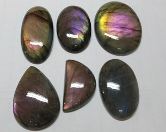 AAA Purple Fire Labradorite Cabochon: Loose Gemstone Mix