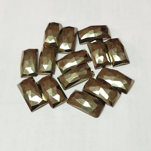 5, Pasteten Lot natürlicher Pyrit Edelstein, Pyrit Rosenschliff Cabochon Form Rechteck, Designer Cabochon hoher Qualität loser Edelstein,