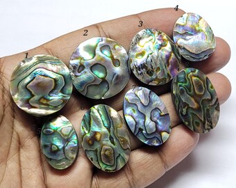 Natuurlijke abalone cabochon, ovale/ronde losse edelsteen