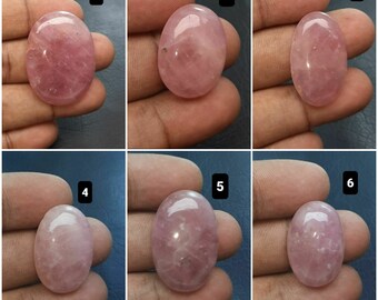 Natural rose quartz gemstone, rose quartz smooth cabochon, shape oval designer cabochon, high quality,  loose gemstone,