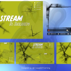 STREAM OVERLAYS Dispersion Theme (4 Scenes and Face Cam Frame)