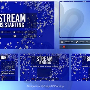 STREAM OVERLAYS Dispersion Theme (4 Scenes and Face Cam Frame)
