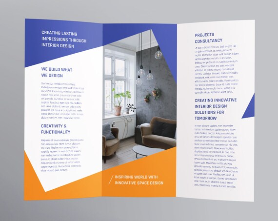 Interior Designer Trifold Brochure Template Instant Download Editable Design Ms Word Pages Photoshop Vector Indesign