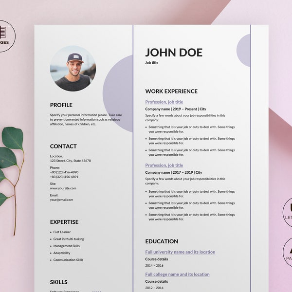 Music Producer Resume Template Word | CV Template Simple, Resume Template | Music Resume Design