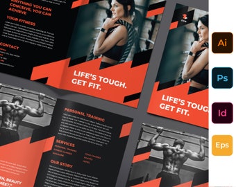 Bi-fold Brochure Template | Gym