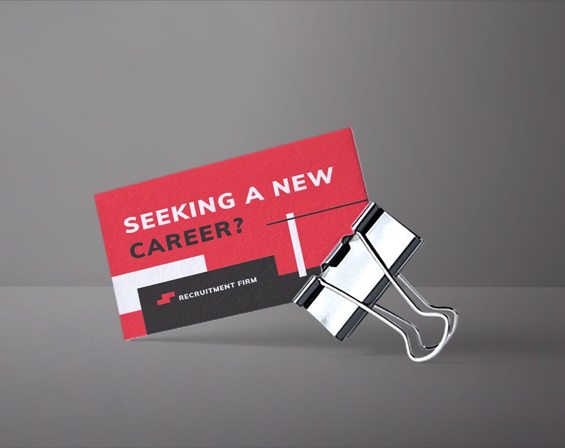 Recruitment Firm Business Card Template Instant Download Etsy UK