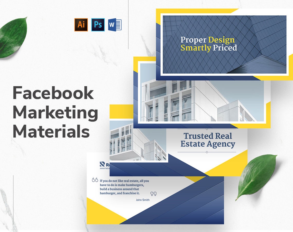 Apartment Rental Facebook Marketing Materials Post Cover Etsy
