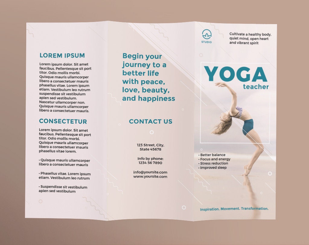Yoga Instructor Print Pack Templates Instant Download - Etsy España