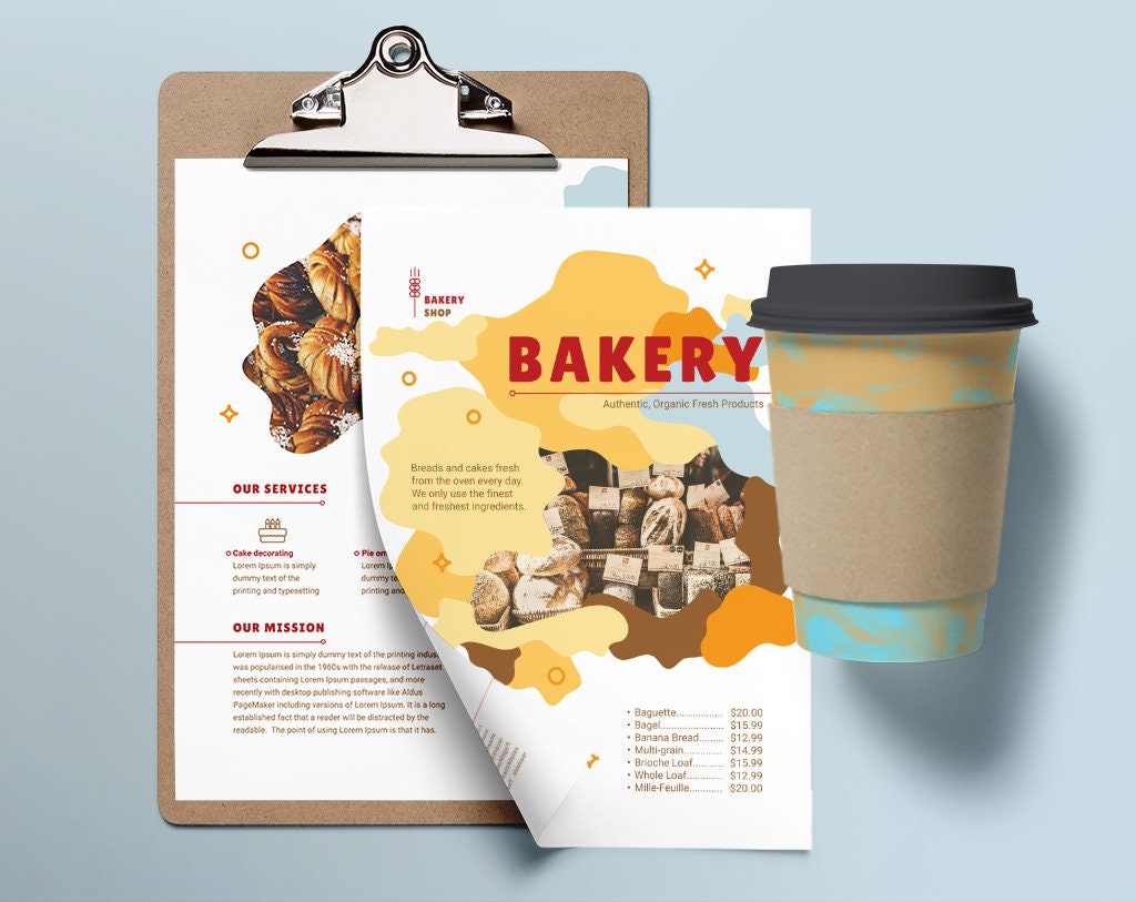 Bakery Print Pack Templates Instant Download Editable | Etsy