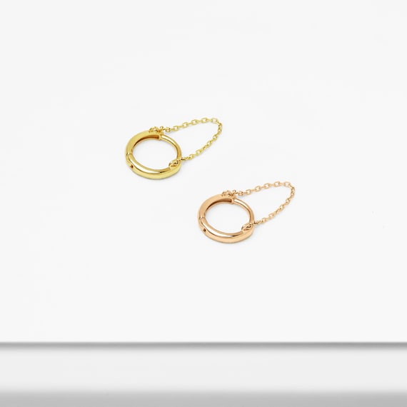 DAUGHTERSJEWELRY [14K] Wave tiny hoop（14K] Mid wide hoop