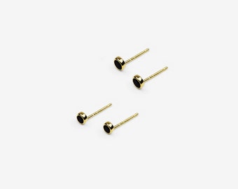 14k Solid Gold Small Black Onyx Stud Earrings, 14k Gold Dainty Earrings,Tiny Earrings, Mini Earrings,Minimalist Jewelry,Black Stone Earrings