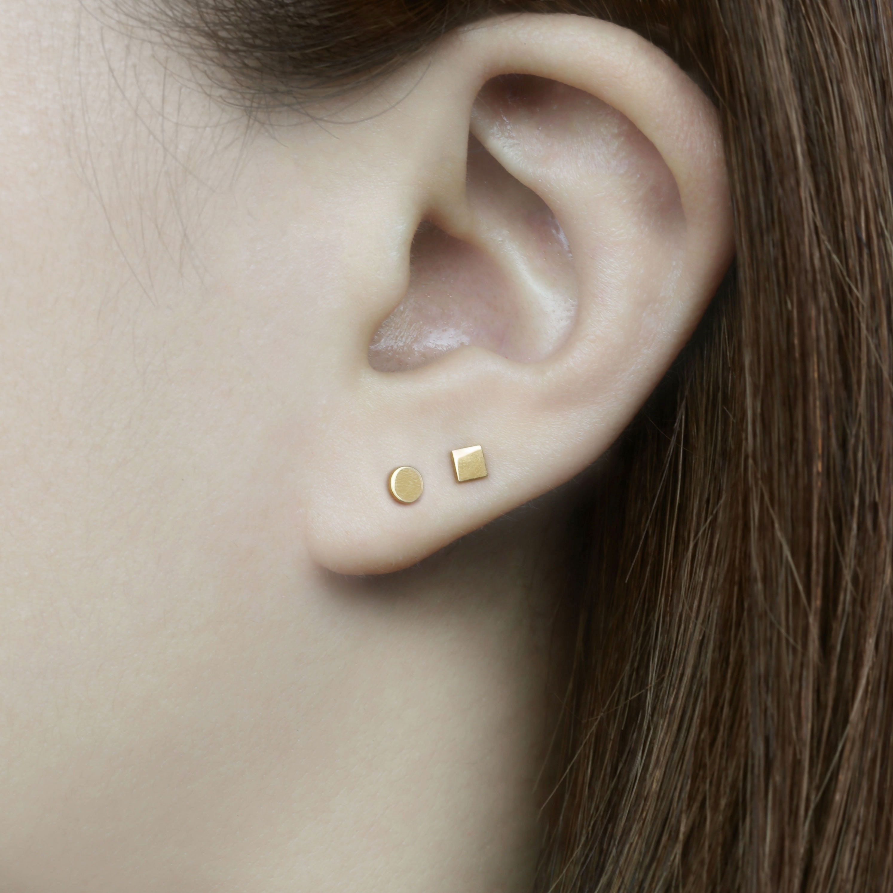 14k Solid Gold Small Single Stud Earring Tiny Stud Earring Etsy Canada