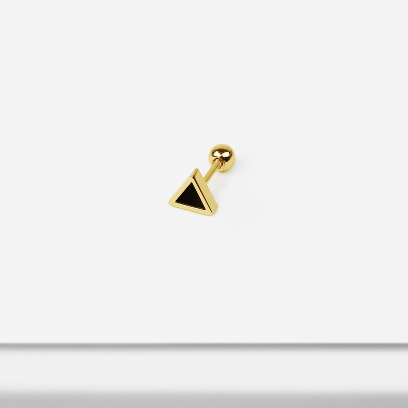Onyx Triangle Stud main image 0
