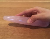 Slim Pure Rose quartz - gift for her - Crystal Quartz massage wand sex toys crystal crystals - yoni wand - chakra