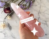 Pure Rose quartz - gift for her - Crystal Quartz massage wand sex toys crystal crystals - yoni wand - chakra