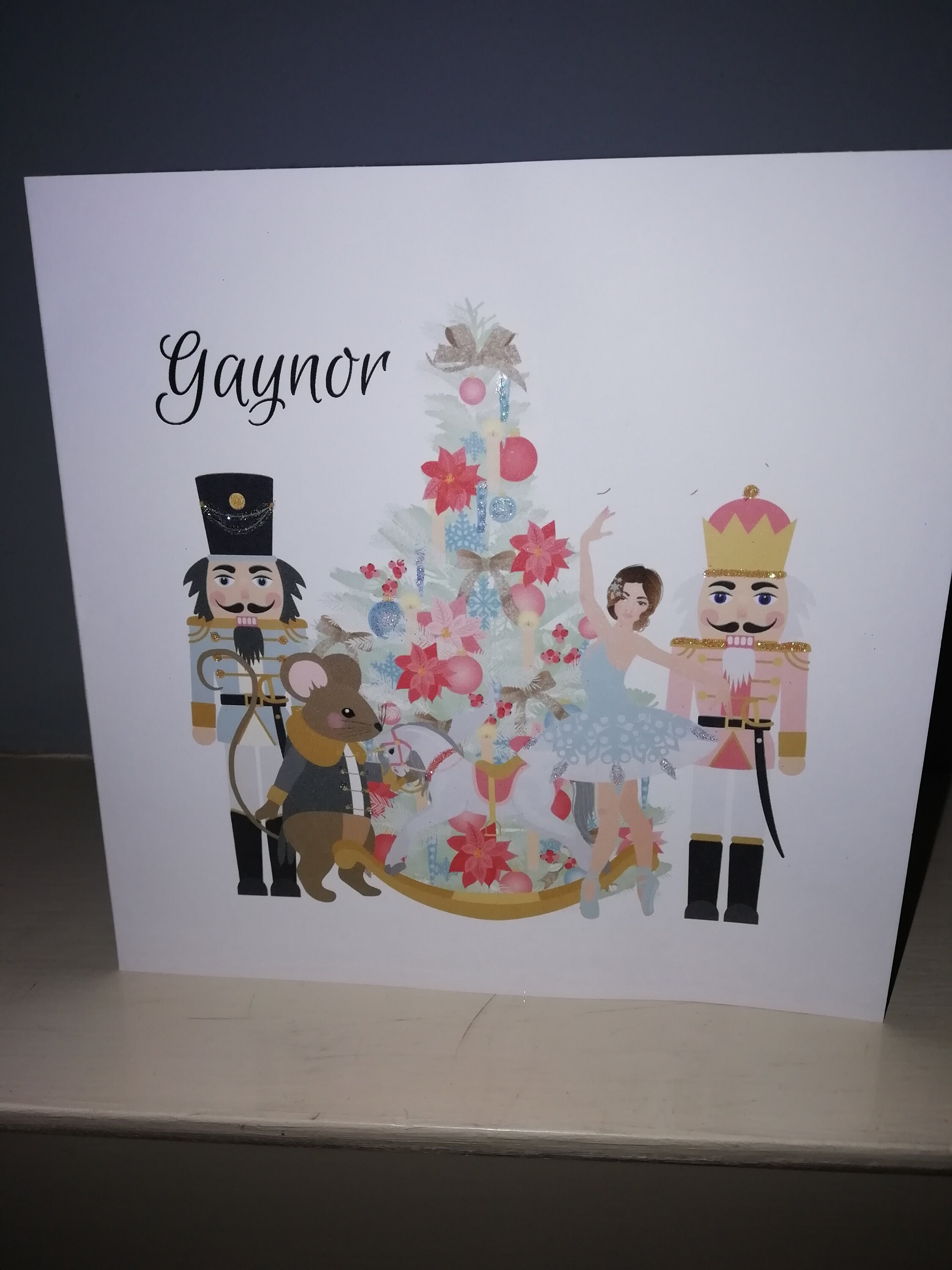 Personalised nutcracker card ballet Christmas greetings Etsy