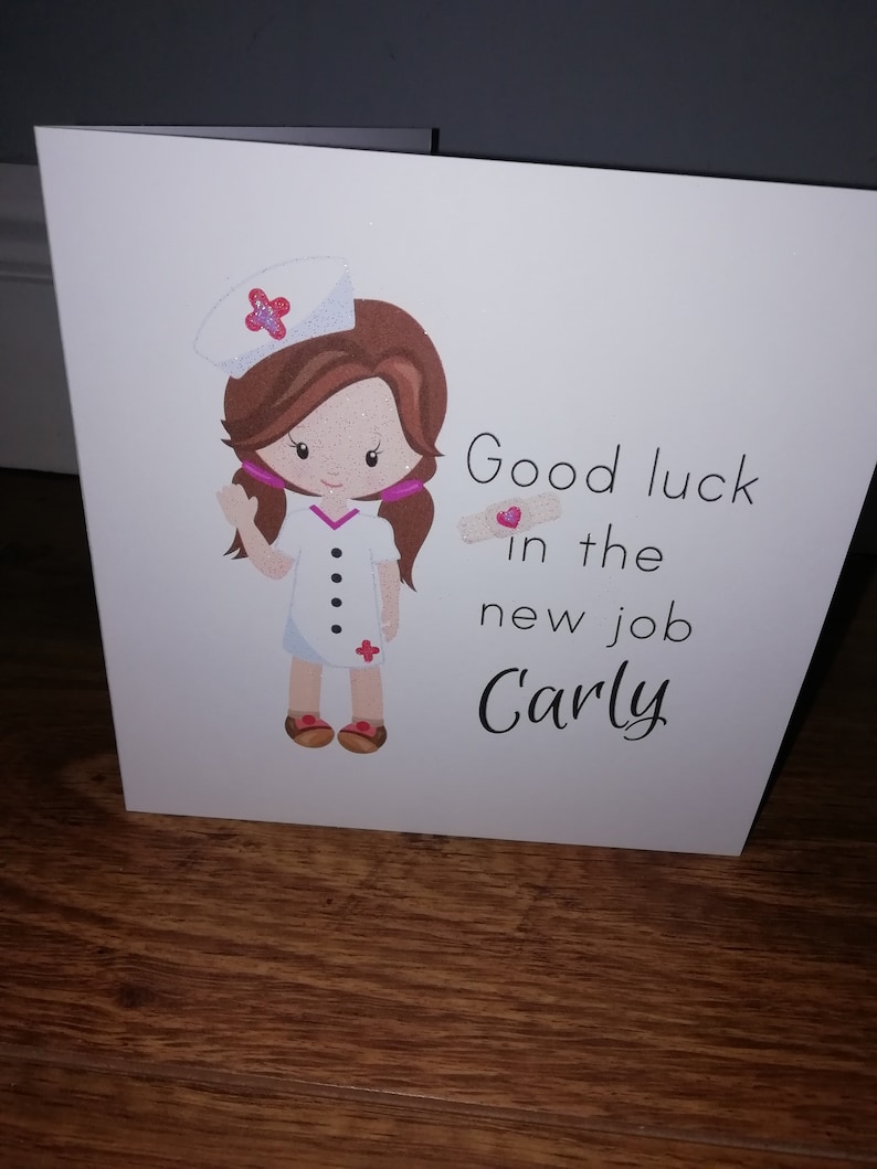 Personalised Good Luck in Your New Job Nursecard Doctor Nurse Etsy
