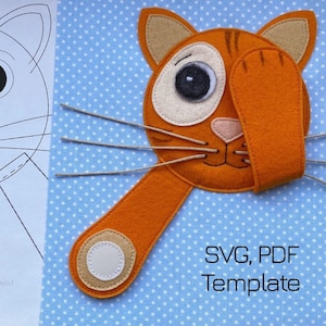 SVG, PDF Peek-a-Boo Cat Template, Quiet Book Page for YouTube Tutorial