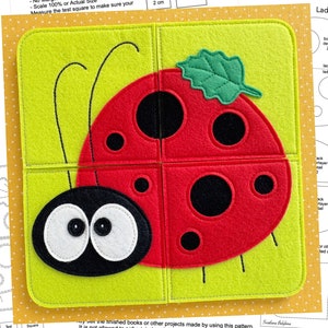 PDF, FCM, SVG Ladybug Puzzle Pattern + Sewing Instructions