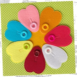 PDF, SVG &quot;Colourful Flower&quot; Pattern for YouTube Tutorial | No Sewing Instructions