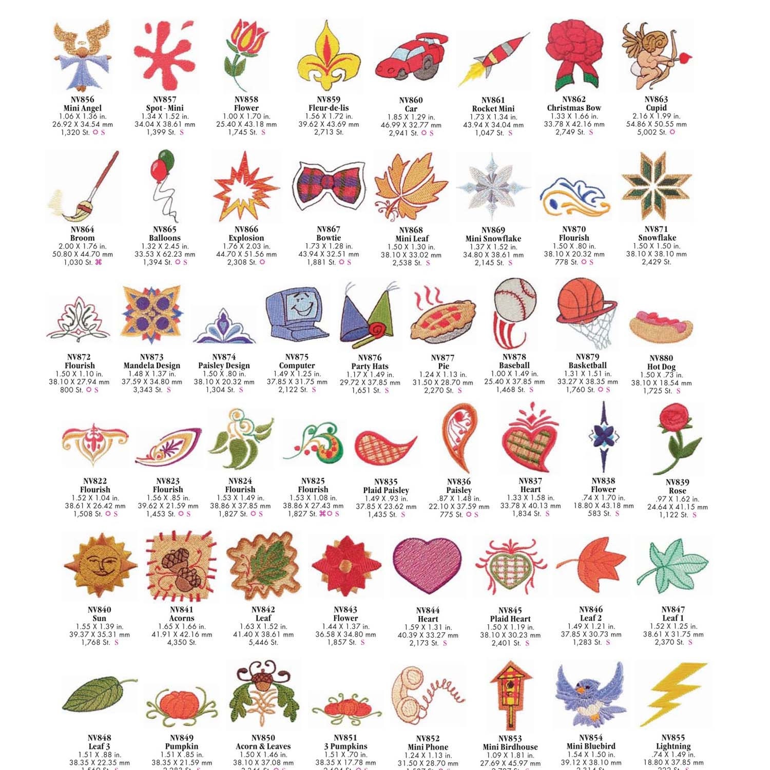 50 Mini Embroidery Machine Patterns Designs Etsy Singapore