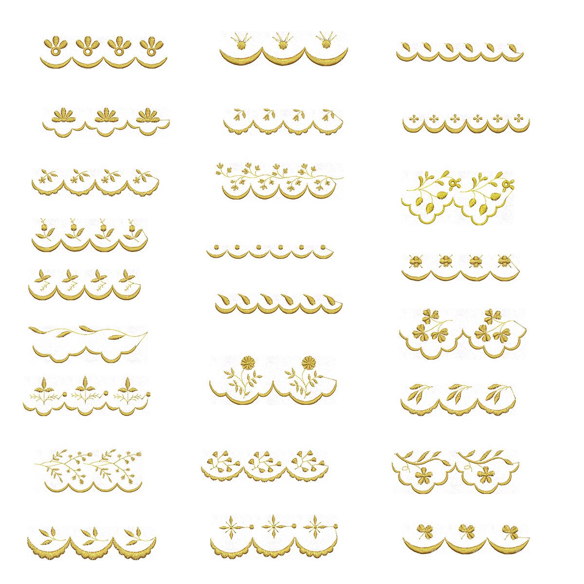 Elegant Borders - COLLECTION embroidery designs / INSTANT download ma…