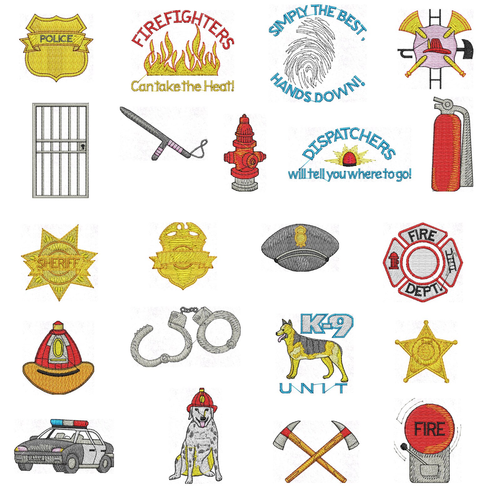 Emergency Services Embroidery Machine Embroidery Designs Etsy