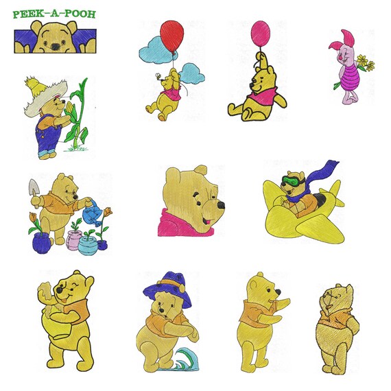 Winnie Lourson Et Tigrou Broderie Machine Embroidery Designs Etsy