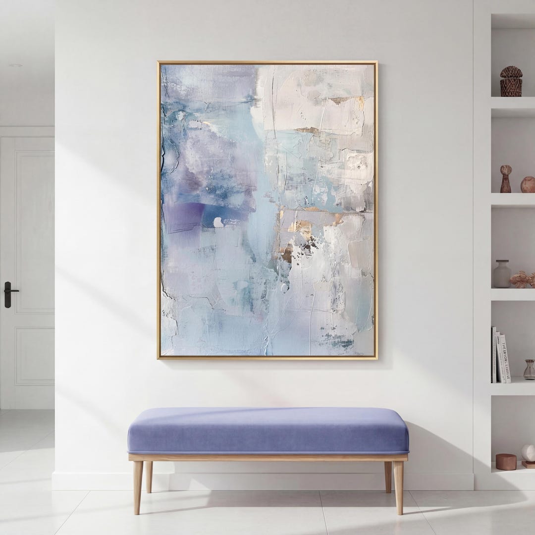 Textured Abstract Oil Painting, Original Impasto Canvas Wall Art ...