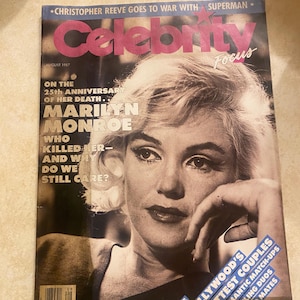 Marilyn Monroe Celebrity Focus Magazine - 1987 Christopher Reeve