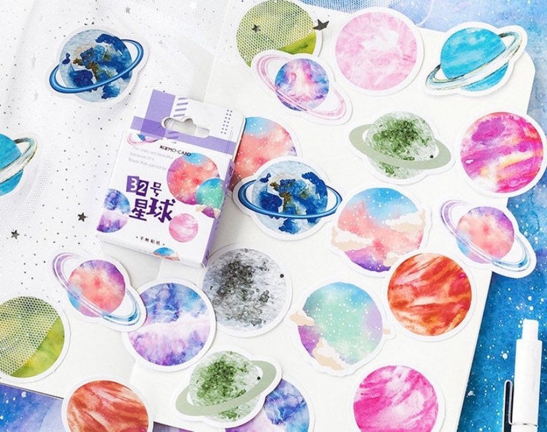 Planet Sticker Box