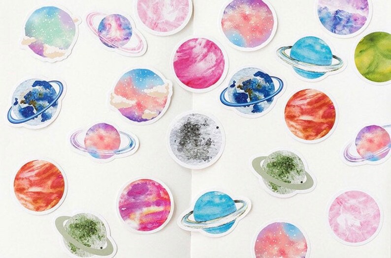 Planet Sticker Box