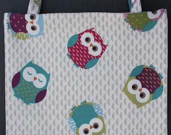 Tote bag Handmade in Fryett Owl Fabric Owl Fabric