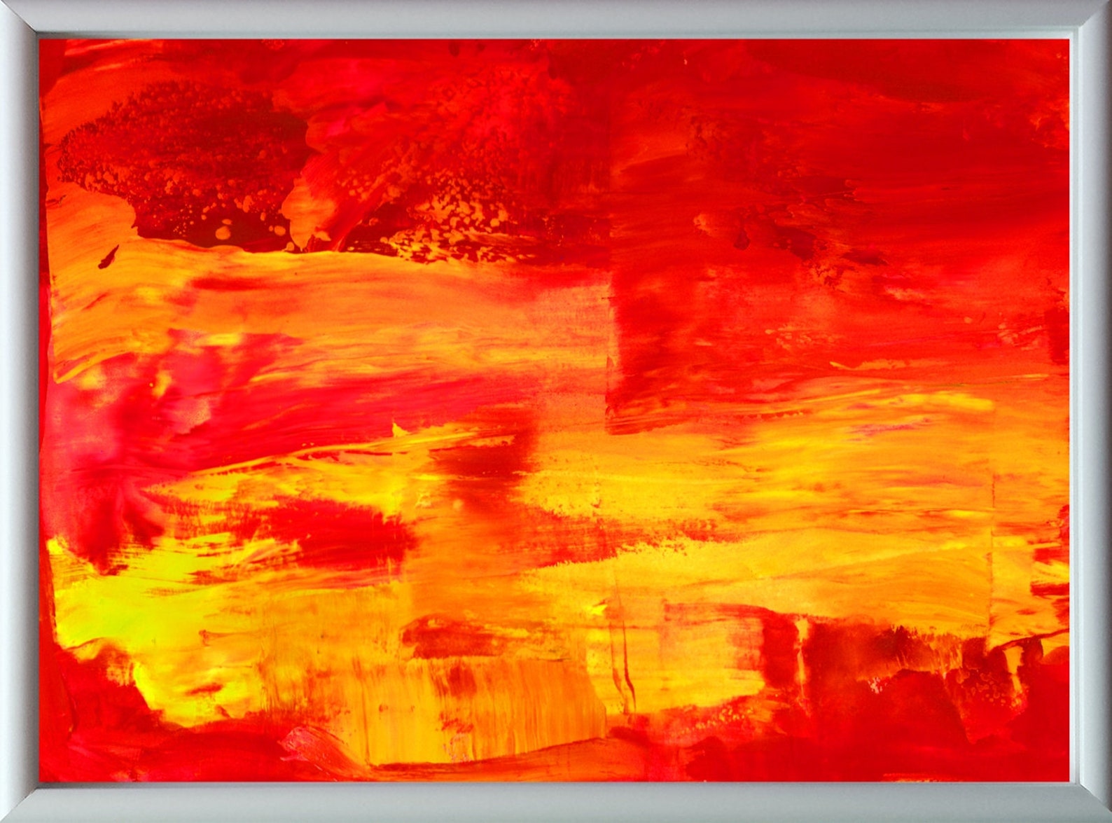 2 art prints red extra large wall art oversized art modern Etsy.de