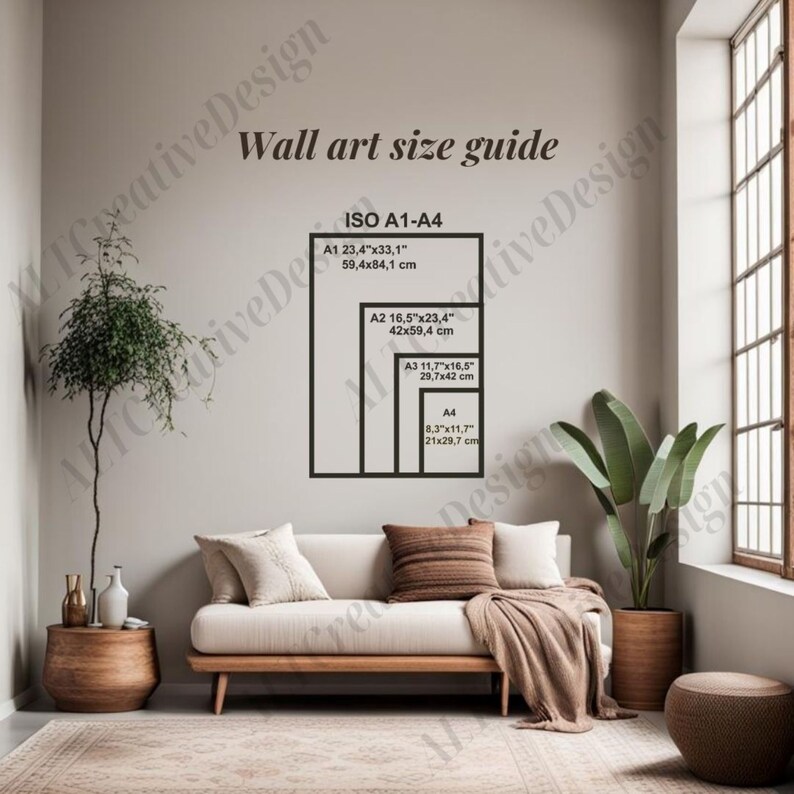 Rectangular Photo Sizes Wall Art Size Guide CANVA Editable Photo Frame Sizes Print Size Guide ...