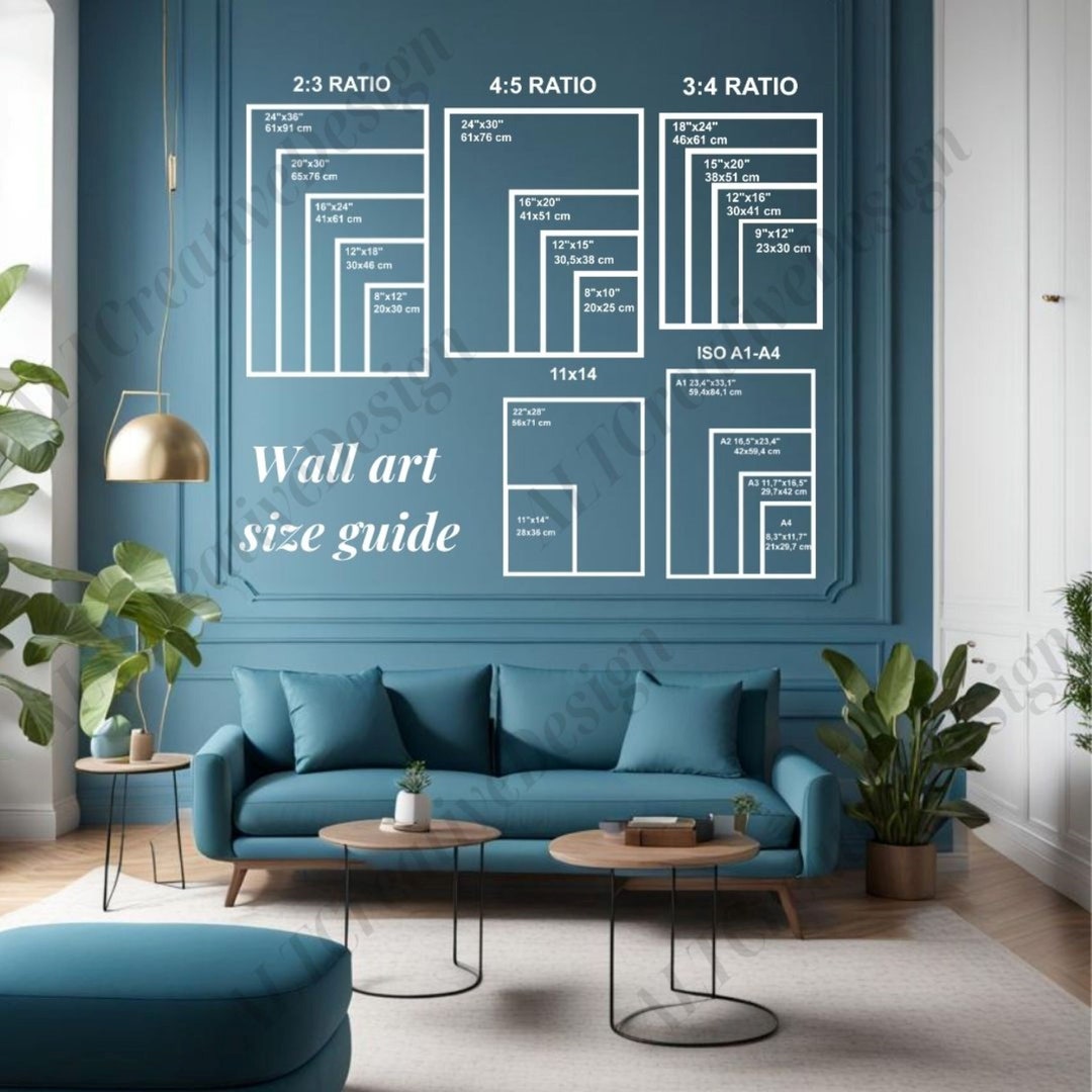 Wall Art Size Guide CANVA Editable Photo Frame Sizes Print Size Guide ...