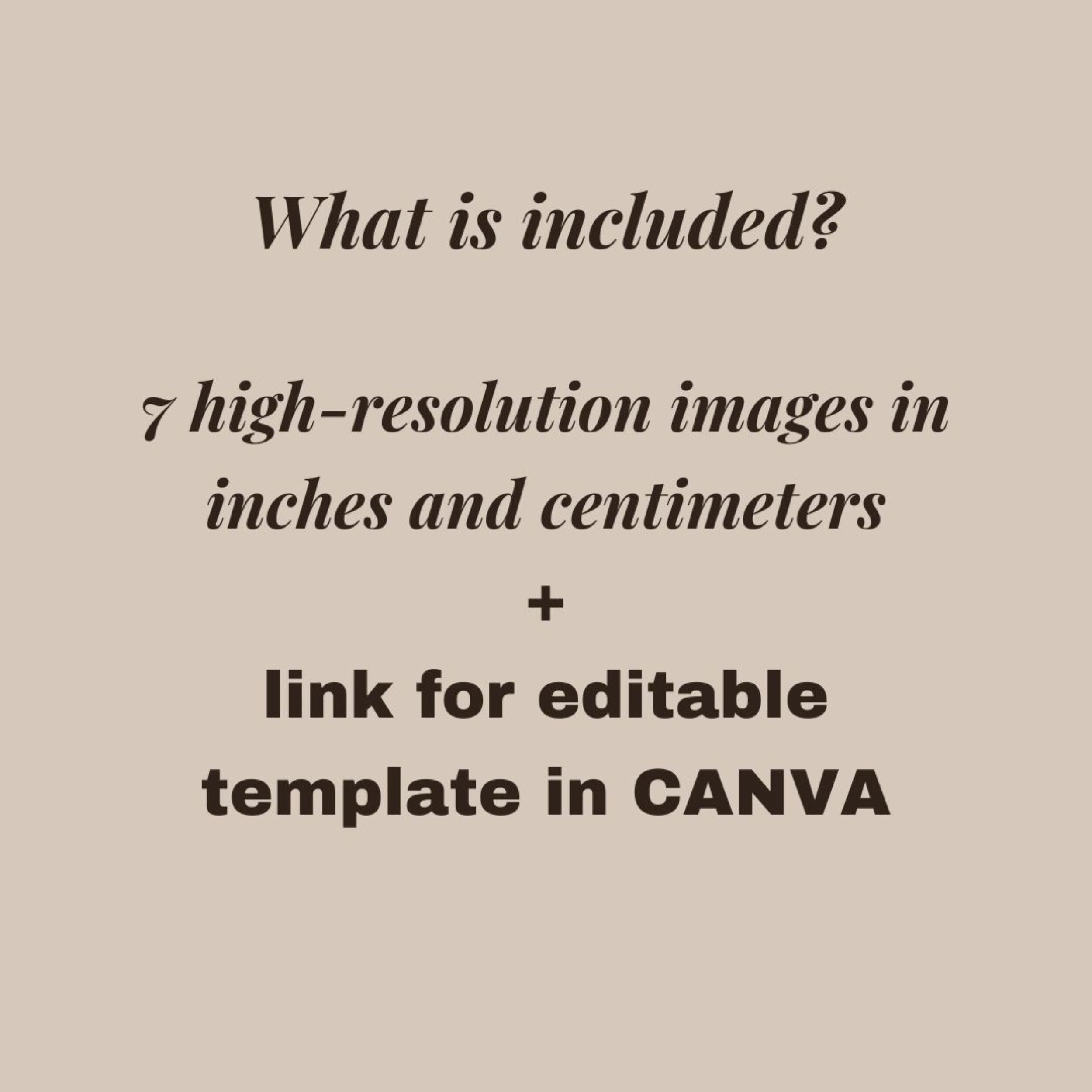 Wall Art Size Guide A0A5 Canva Template Editable Photo Frame Sizes