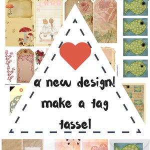 Tag-Tassel! all new [it includes 8 pages 4 pdf files], handmade with digital elements