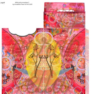 A printable traceable, policy envelope, cute & colorful, to try out, it is also a part of this kit: mixed media policy envelope #spring #art