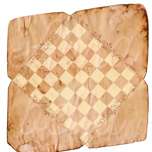Hand-made card & envelope set, a printable, coffee-dyed cardset with a beautiful checkered overlay + 5 labels #checkered #card #coffee