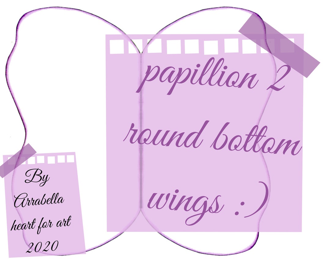 Papillion Part 2, Printable Traceable Template Butterfly Shape Design ...