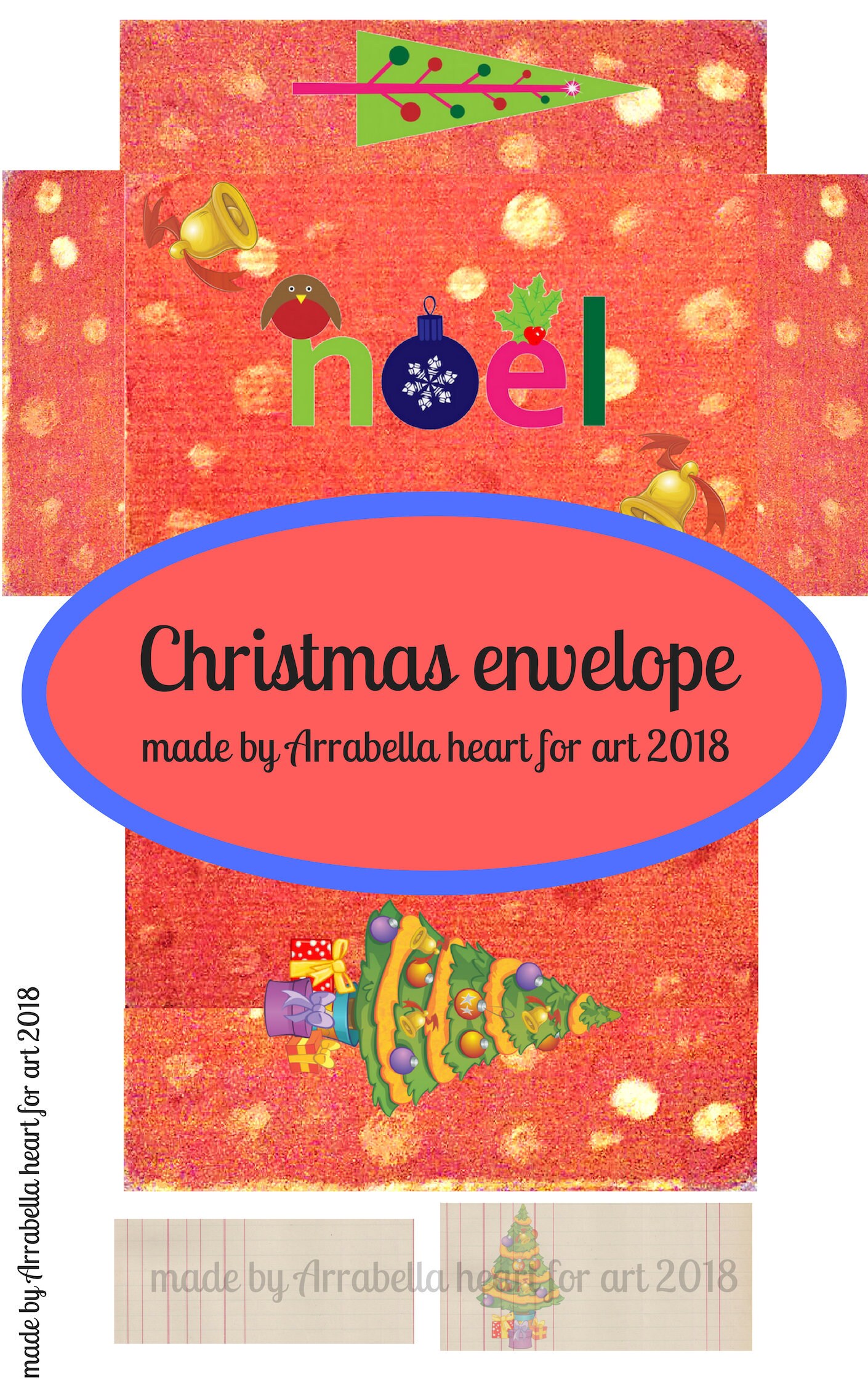 Christmas Envelopes Includes 5 PNG Images Handmade With Etsy