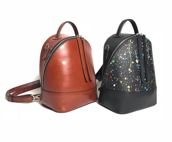mini leather backpack womens