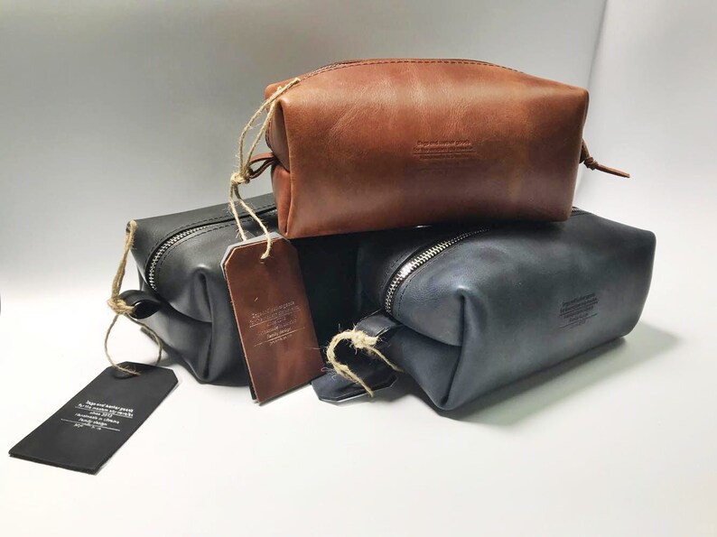 u frame leather dopp kit