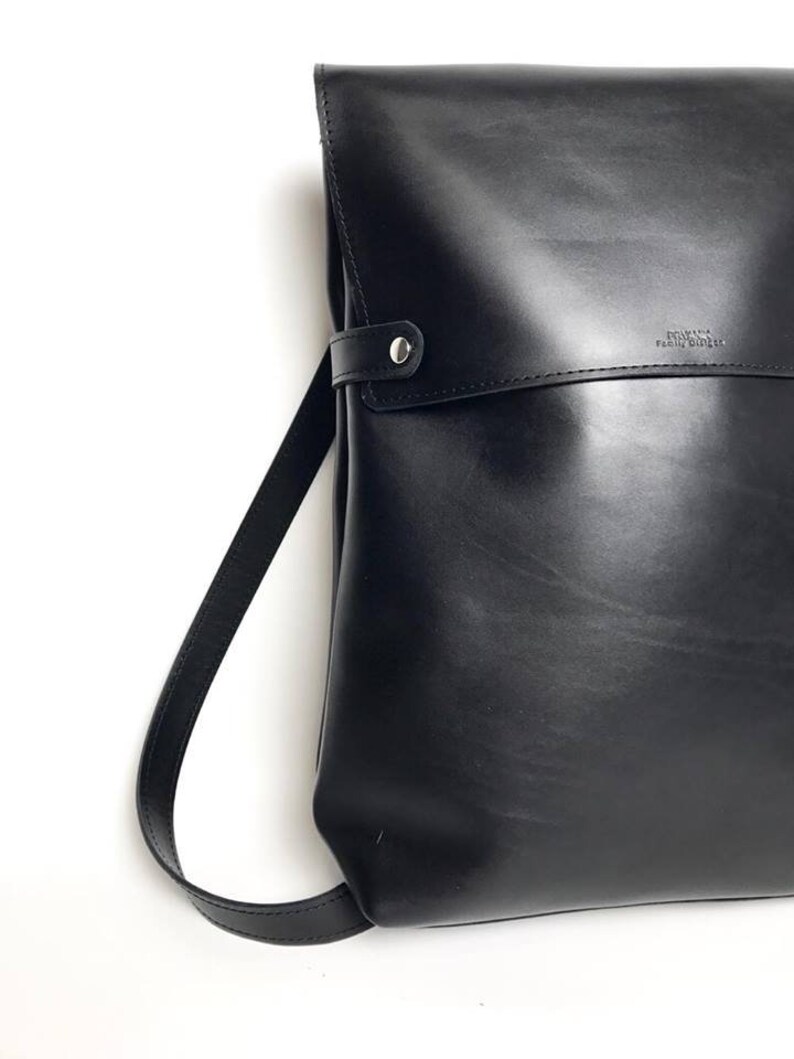 Women Black Leather Backpack Laptop Backpack Leather Etsy