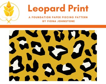 Leopard Print Quilt Block PDF Pattern, Repeating Block, Quilt Pattern, Foundation Paper Piecing, Millennial Quilt